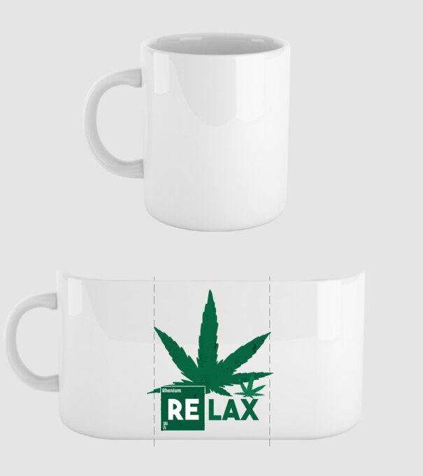 Relax Cannabis model alb pe tricou