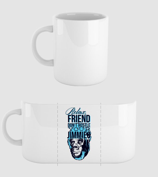 Relax Friend model alb pe tricou