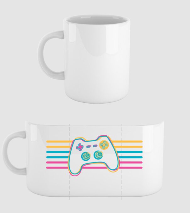 Gamer Controler Retro model alb pe tricou