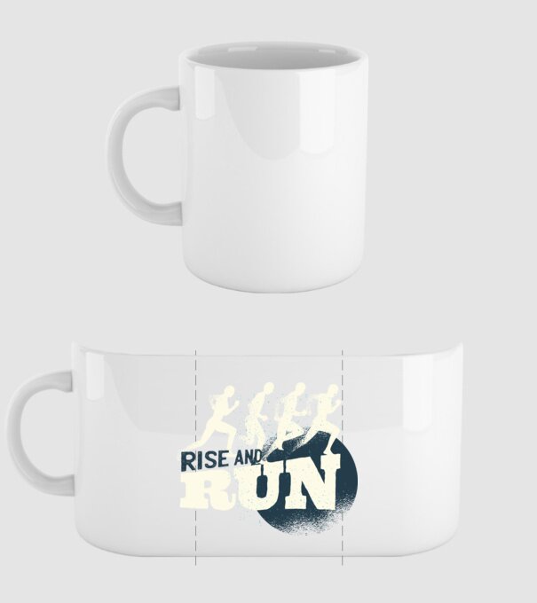 Rise and Run - Tricou pentru alergători model alb pe tricou
