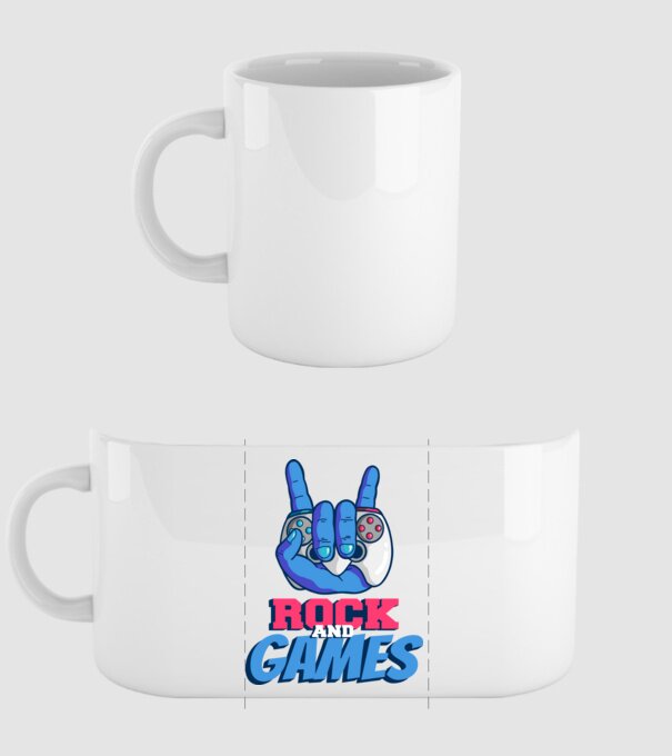 Rock And Games model alb pe tricou