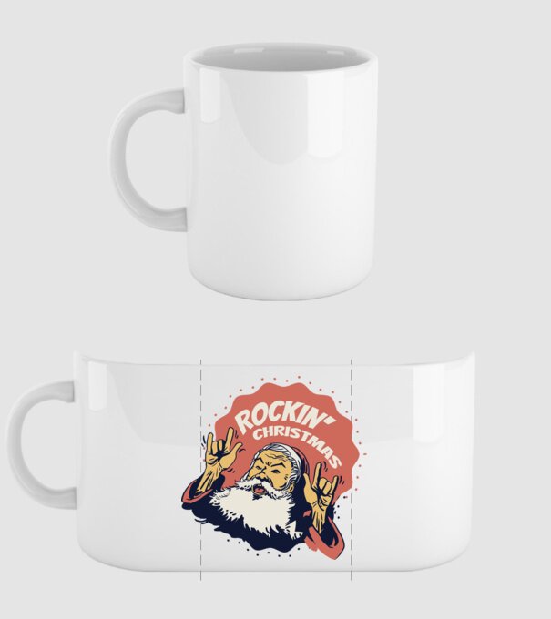 'Rockin'' Christmas Crăciun' model alb pe tricou