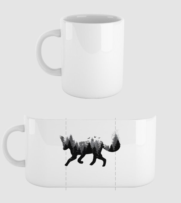 Vulpe pădure Natură model alb pe tricou