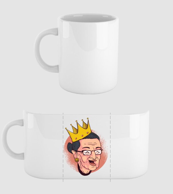 Ruth Bader Ginsburg model alb pe tricou
