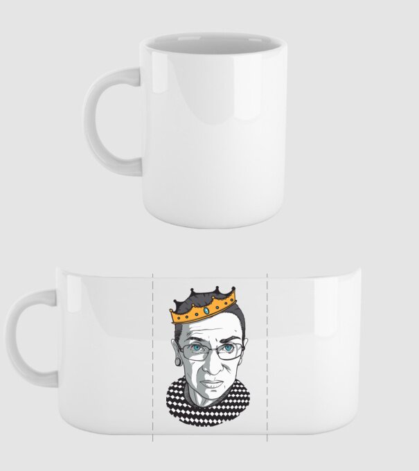 Ruth Bader Ginsburg model alb pe tricou