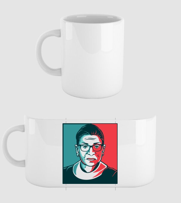 Ruth Bader Ginsburg model alb pe tricou