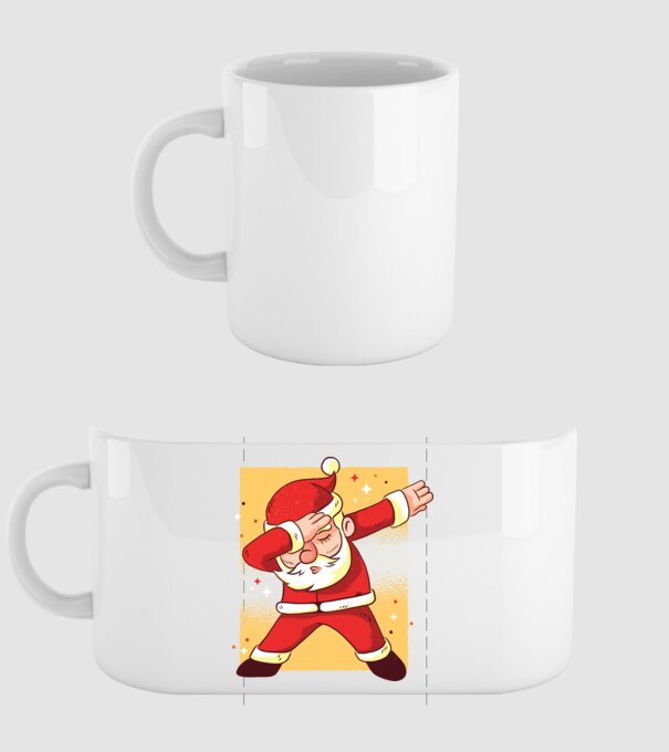 Santa DAB Moș Crăciun model alb pe tricou