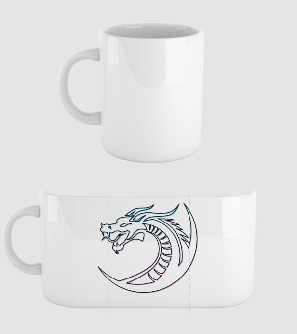 Dragon Tribal model alb pe tricou