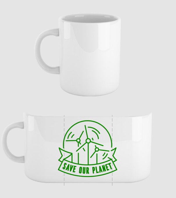 Save Our Planet - Ziua Pământului model alb pe tricou