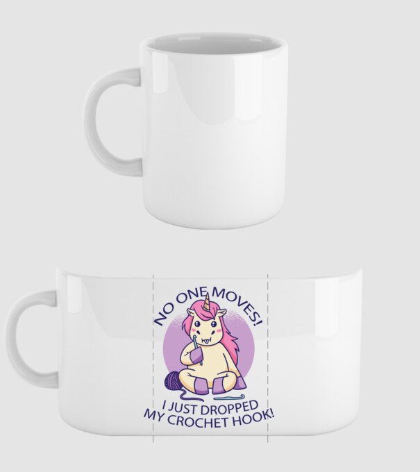 Nu mișcă nimeni, mi-a căzut acul de tricotat - Unicorn model alb pe tricou