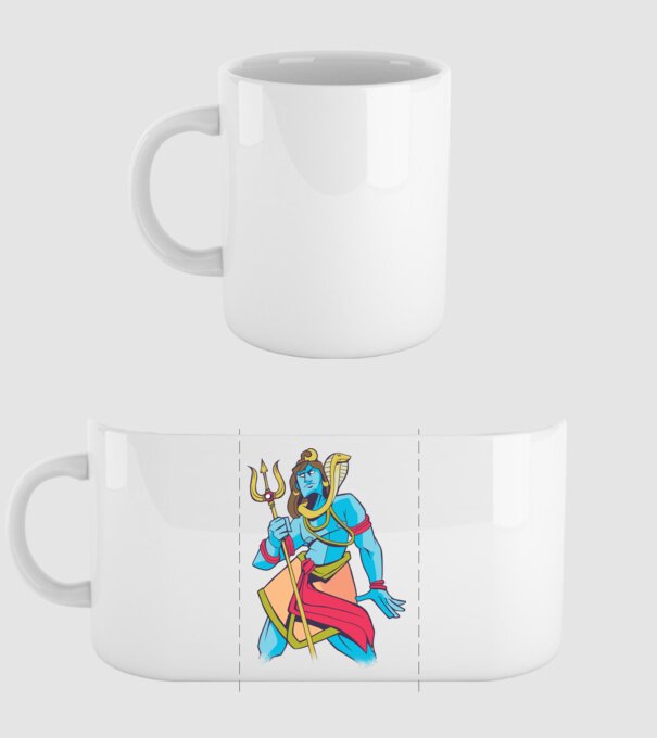 Shiva model alb pe tricou
