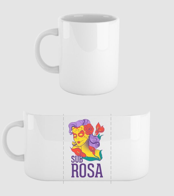 Sub Rosa model alb pe tricou