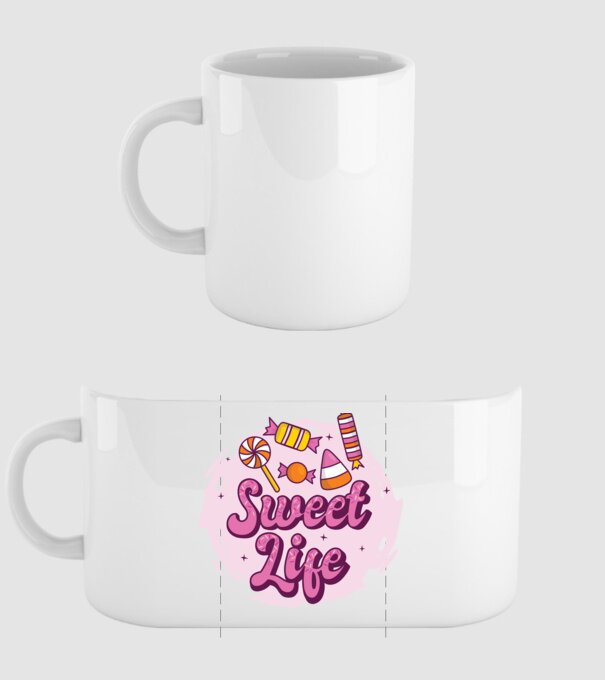 Sweet Life - Viață dulce model alb pe tricou