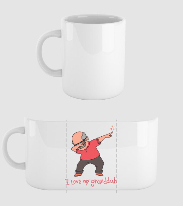 Îl iubesc pe bunicul meu model alb pe tricou