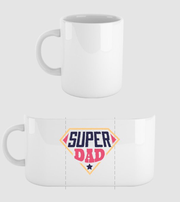 Super Tata model alb pe tricou