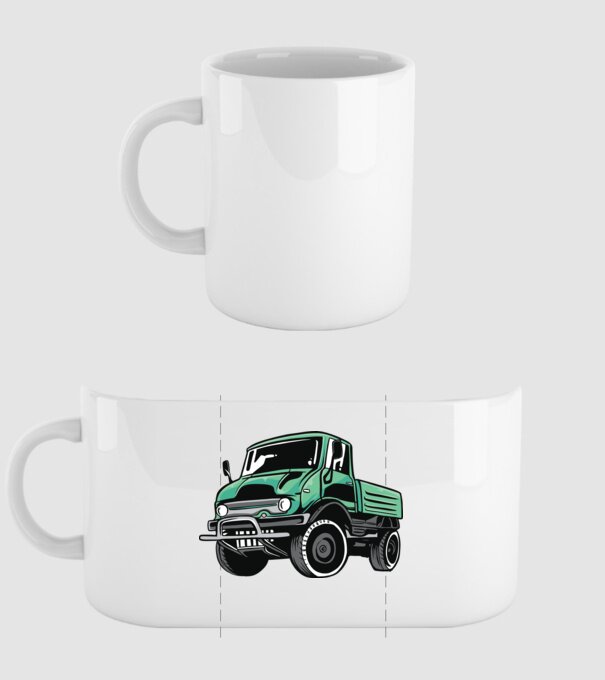 Camion model alb pe tricou