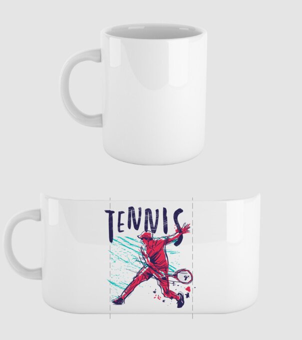Tennis model alb pe tricou