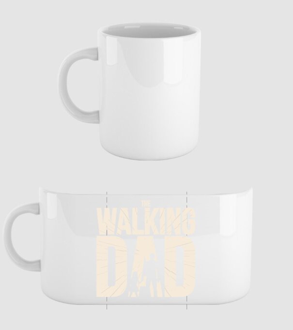 The Walking Dad model alb pe tricou