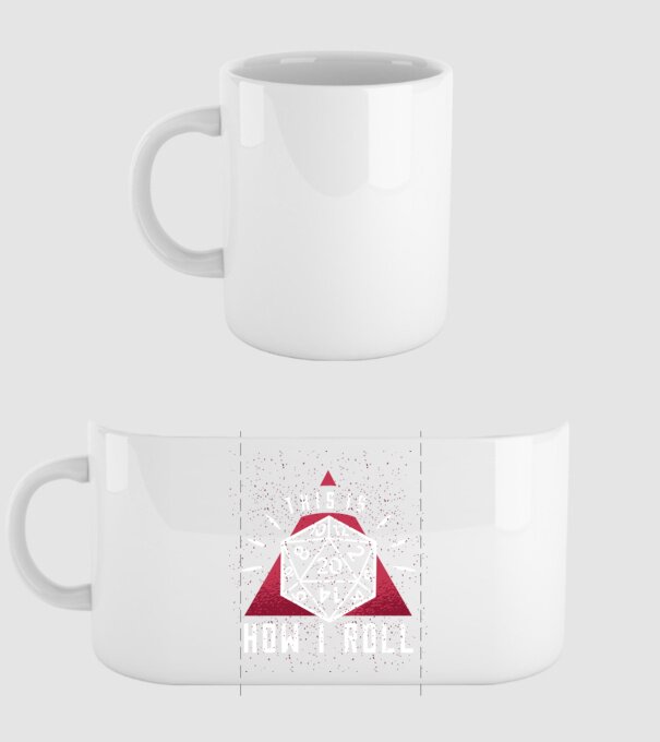 This is how I Roll - Joc de rol RPG model alb pe tricou