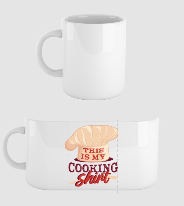 This is my Cooking Shirt model alb pe tricou