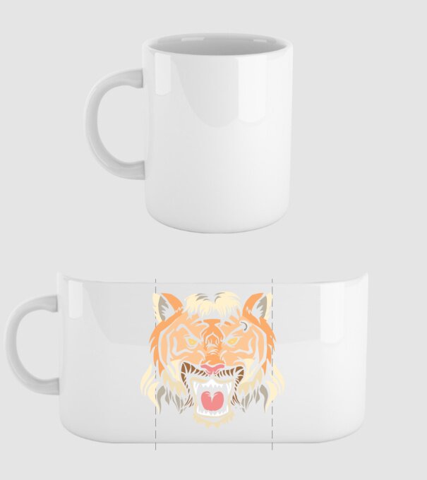 Tiger King Tigru model alb pe tricou
