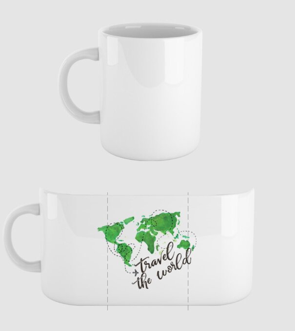 Travel the world model alb pe tricou