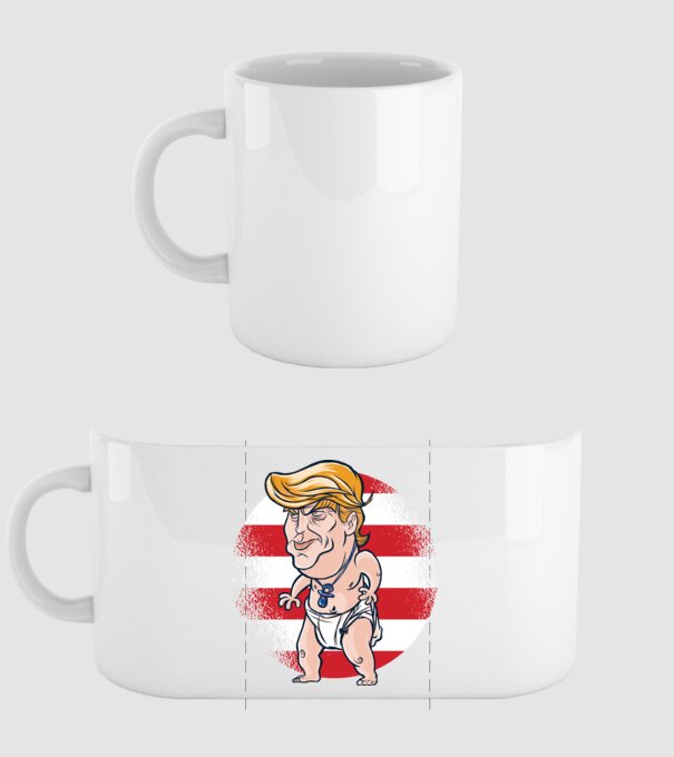 Trump Baby tricou amuzant model alb pe tricou