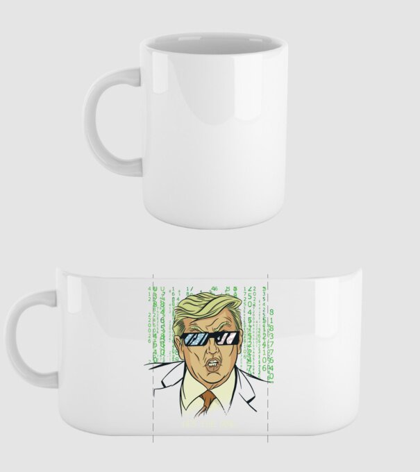 Trump Mátrix model alb pe tricou