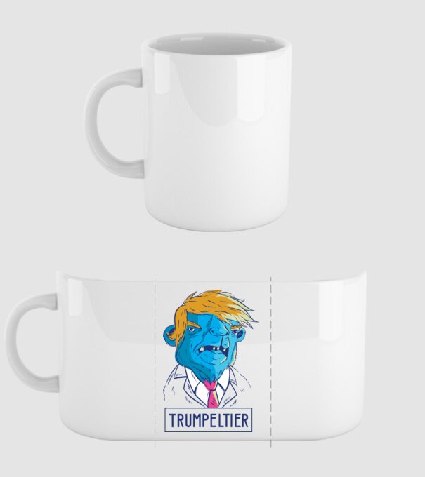Trumpeltier monstru Trump model alb pe tricou