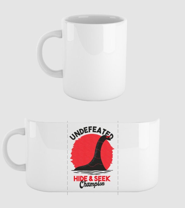 Undefeated Hide & Seek Champion model alb pe tricou
