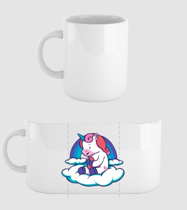 Unicorn Baby model alb pe tricou