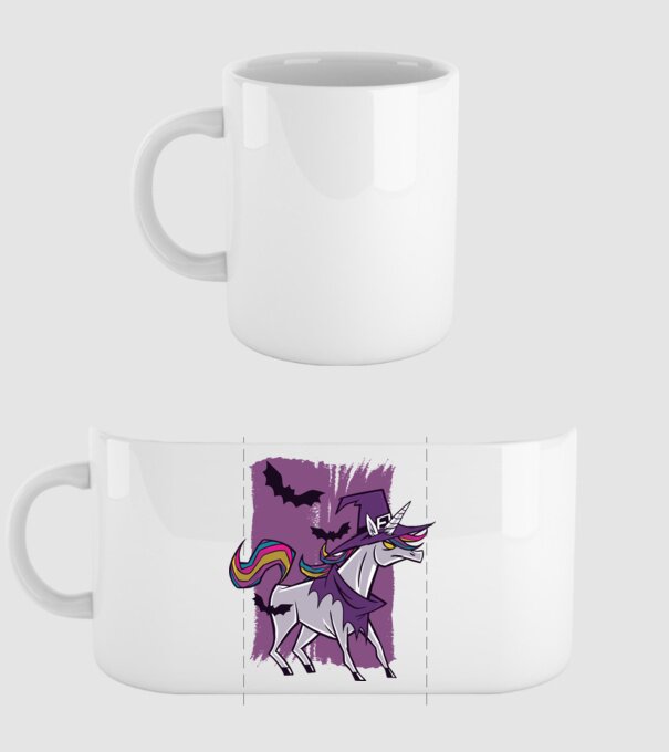Unicorn vrăjitoare model alb pe tricou