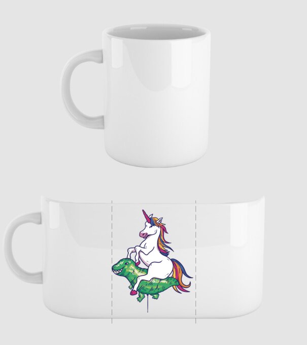 Balon cu Unicorn model alb pe tricou