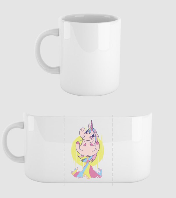 Bășină Unicorn model alb pe tricou