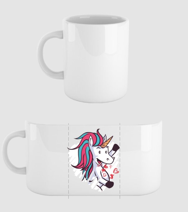 'Dragoste Unicorn pentru Valentine''s Day' model alb pe tricou