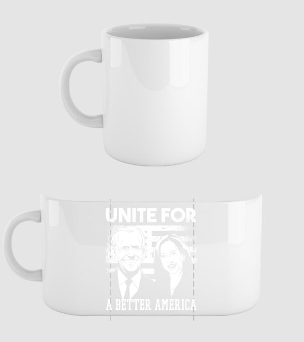 Unite for a better America - Biden Harris model alb pe tricou