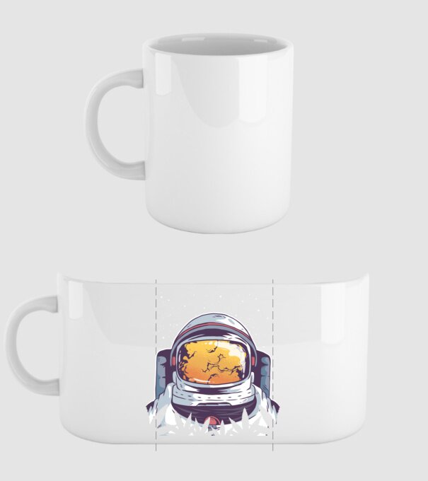 Astronaut Smoker model alb pe tricou