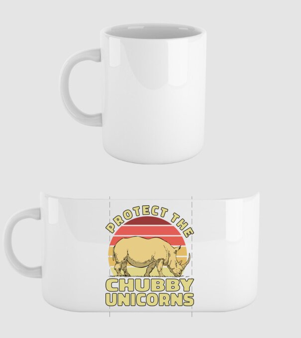 Protejați Unicornii - Rinocerii plinuți model alb pe tricou