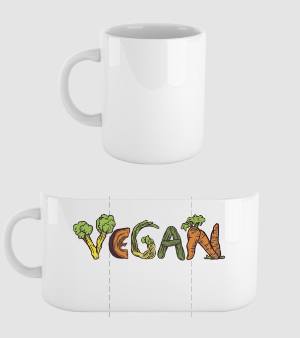 Inscripție legume vegan model alb pe tricou