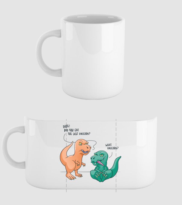 Tricou cu Dinozaur amuzant model alb pe tricou