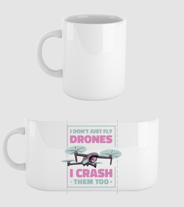 Tricou drone model alb pe tricou