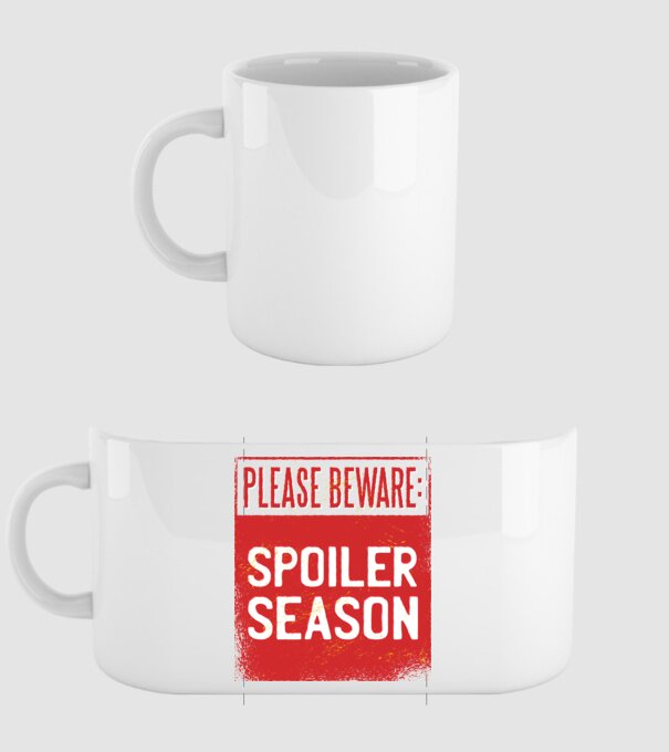 Atenție! Pericol de spoiler model alb pe tricou