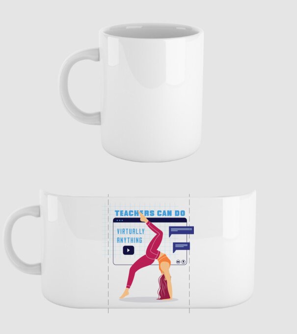 Fitness virtual model alb pe tricou
