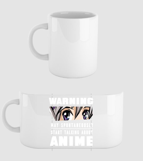 Warning may spontaneously start talking about ANIME model alb pe tricou