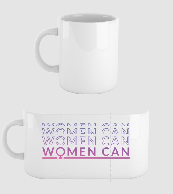 Women Can Ziua femeii model alb pe tricou