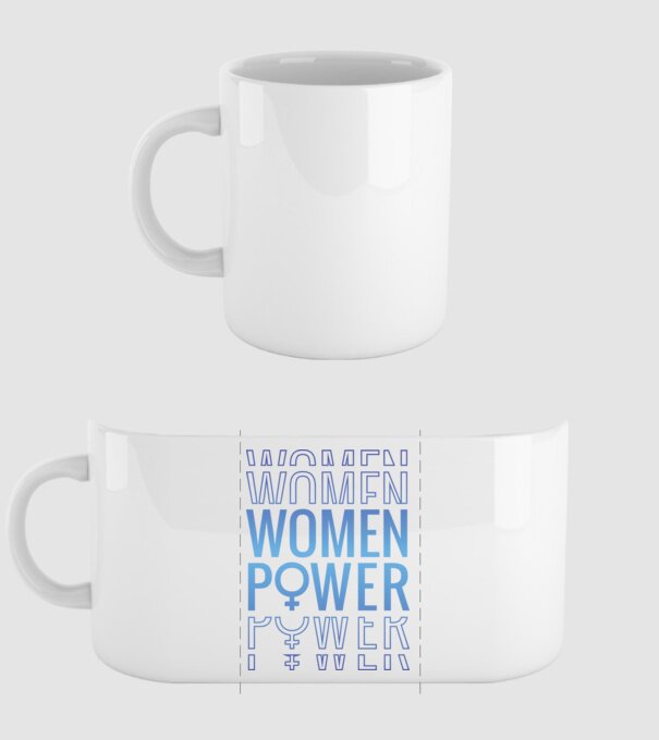 Women Power de Ziua Femeii model alb pe tricou