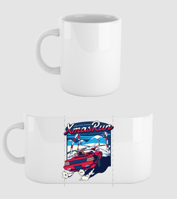 Xmas Outrun Retro Jucărie Crăciun model alb pe tricou