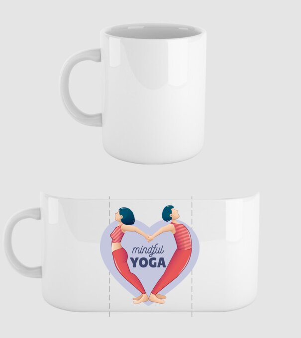 Dragoste Yoga - tricou Yoga model alb pe tricou