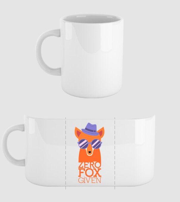 Zero Fox Given model alb pe tricou