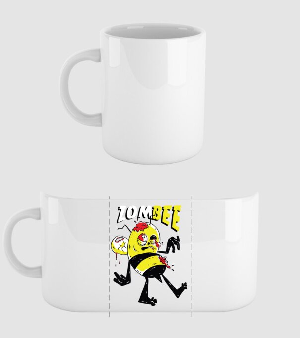 Zombee Albină Zombie model alb pe tricou